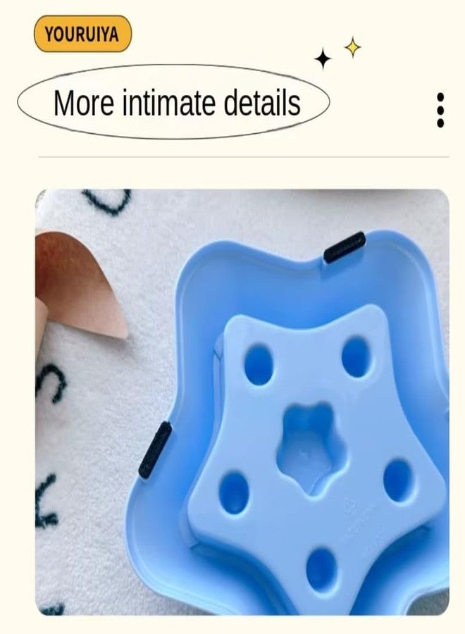 KittuPet Premium Slow Feeder Pet Bowl for Dogs & Cats | Star Design, Non-Slip Base, Easy to Clean, Durable Plastic | Improves Digestion & Prevents Choking | Suitable for Puppies & Kittens - Image 4